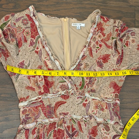 BTFL-LIFE  Floral Ruffle Maxi Dress Size Small - Picture 9 of 13